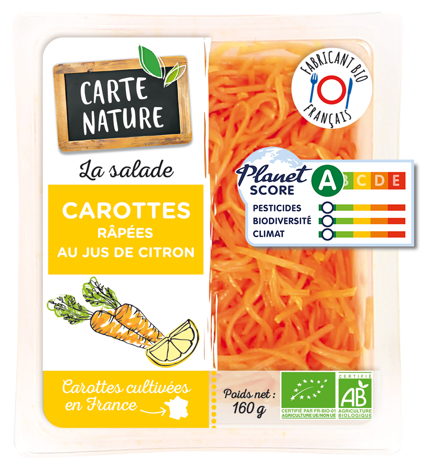 Carottes râpées au jus de citron