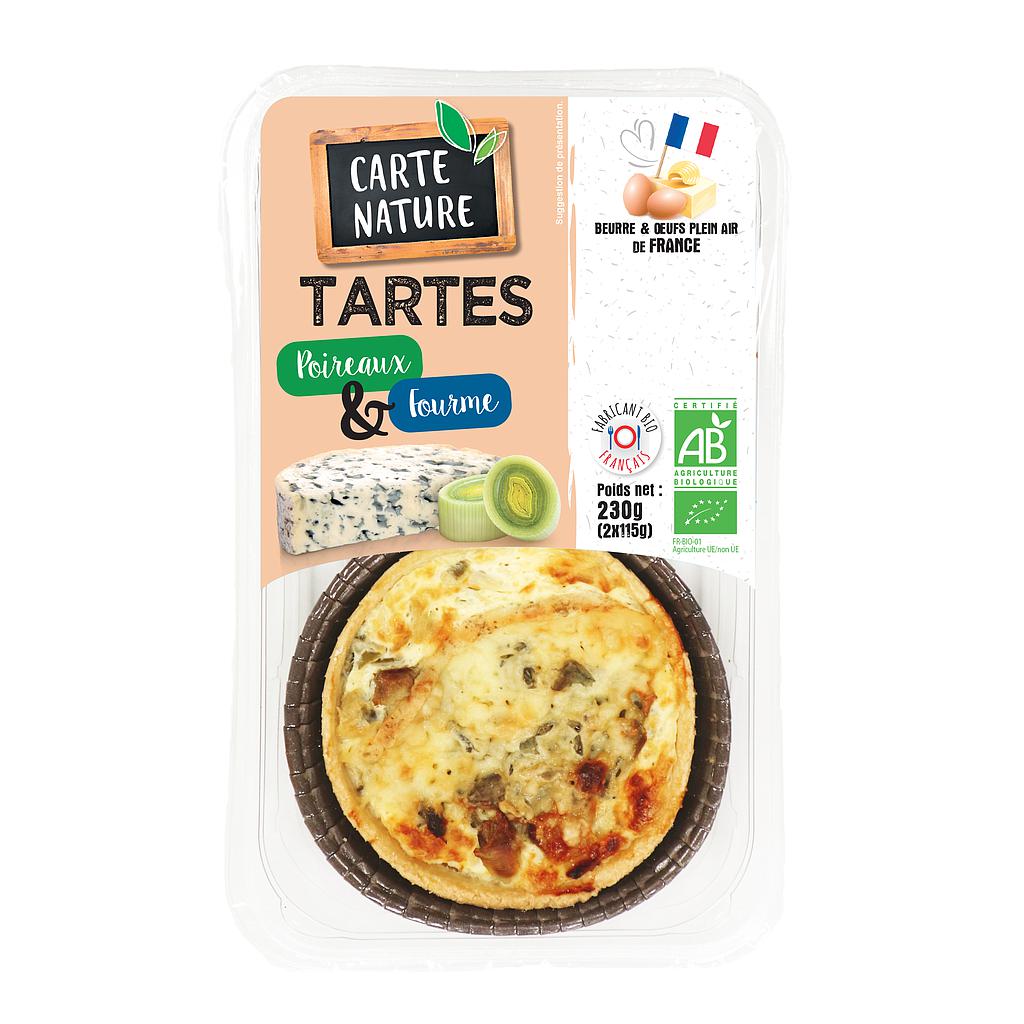 Tartes aux poireaux et à la fourme